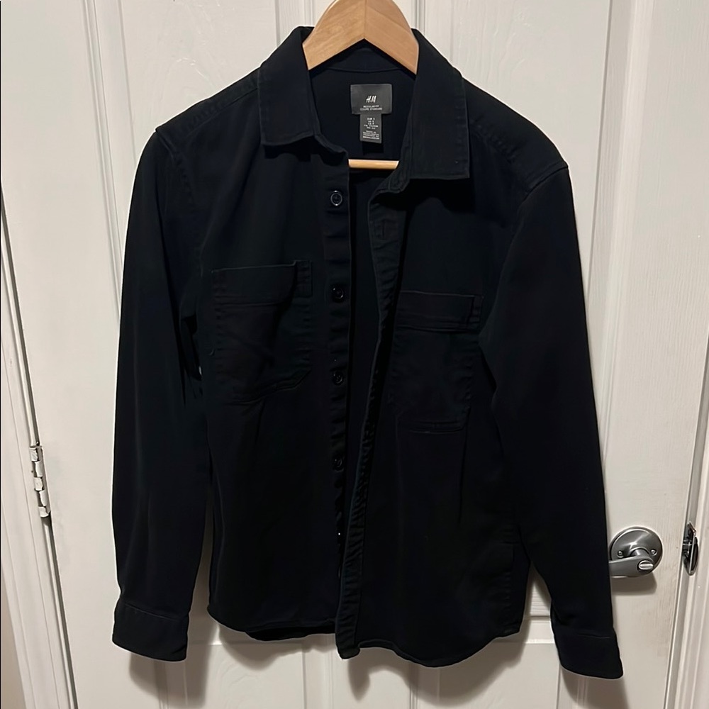 Mens Thick Black Overshirt